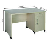 Bàn nhân viên AT140HL3C Hòa Phát, bàn hộc liền giá rẻ - Ảnh 2