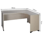 Bàn lượn ATL14 Hòa Phát cao cấp - Bàn làm việc tiêu chuẩn - Ảnh 2