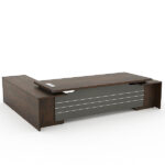 Bàn giám đốc LUXB3020V2 - Bàn chữ L, dài 3m, siêu đẹp
