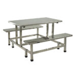 Bàn ăn liền ghế BA06I-12 | Gấp gọn dễ dàng, dài 1m2 - Ảnh 2