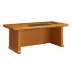 Bàn lãnh đạo DT2010V21 | Gỗ veneer cao cấp, có ổ cắm - Ảnh 2