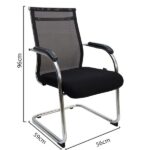 Ghế họp chân quỳ GL410 - Lưng trung bọc lưới, cực thoáng